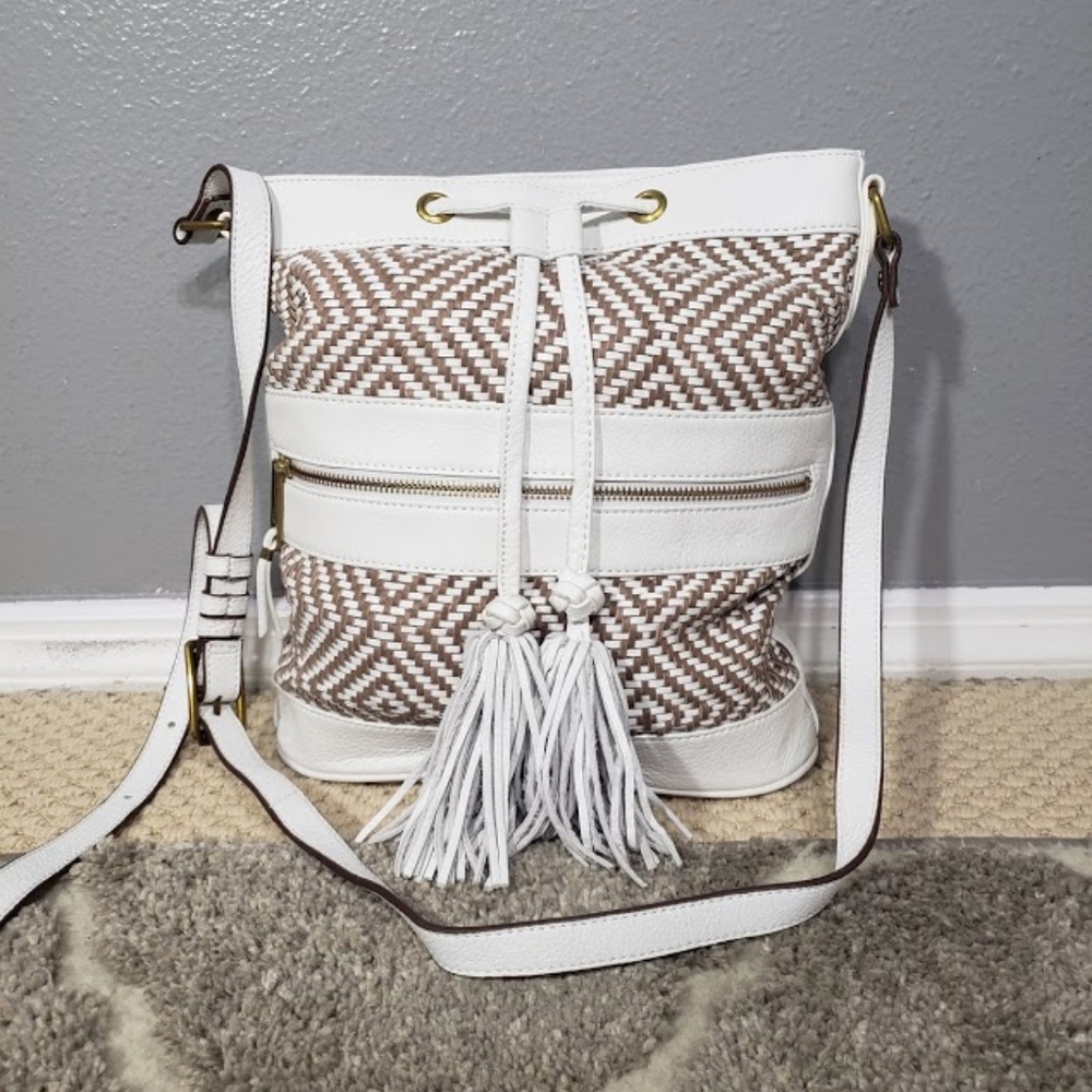 SOLD Elliott Lucca Bali Woven Crossbody Bag - Picture 2 of 8